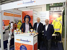Das Kreussler-Team am Stand: Thomas Ahlgrimm, Roland Snyders, Jürgen Bobist (von links)