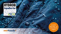 HYDROB AquaBarrier ist eine innovative, fluor- und PFAS-freie Imprägnierung, die Textilien zuverlässig gegen Wasser und wässrige Chemikalien schützt.